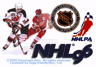 NHL '96 for Sega Mega Drive main logo