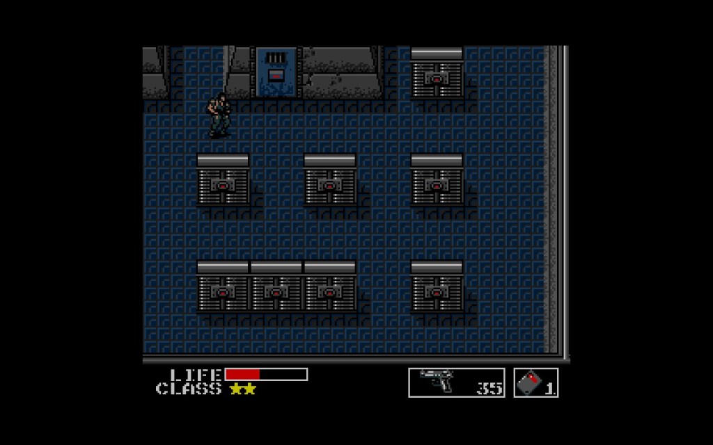 Solid Snake within Outer Heaven comes across a section that is secured by infrared beams.