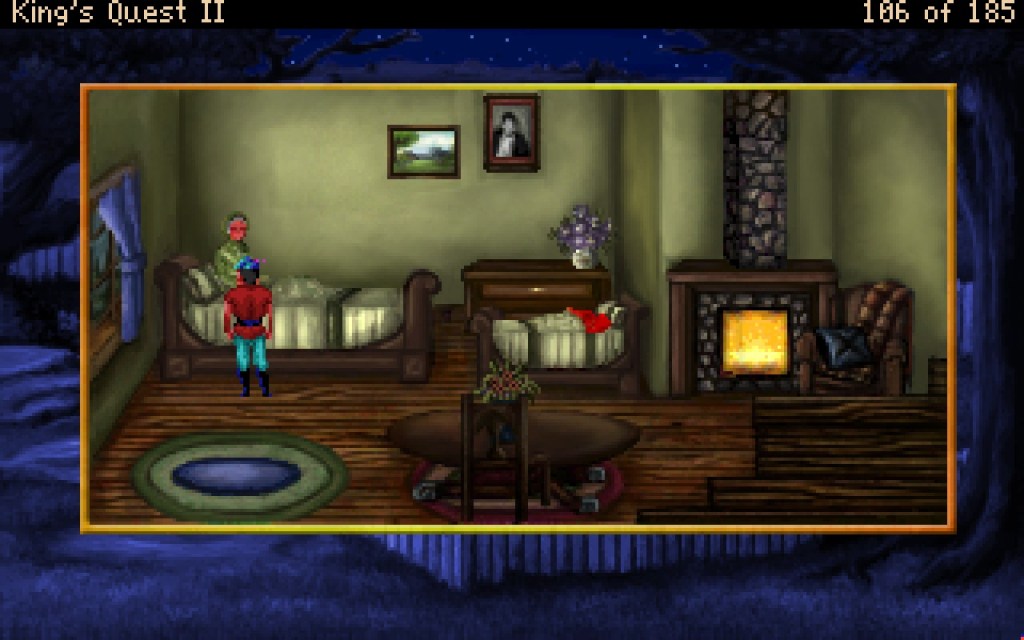 King Graham helps young Possum's grandmother before she has her final rest.