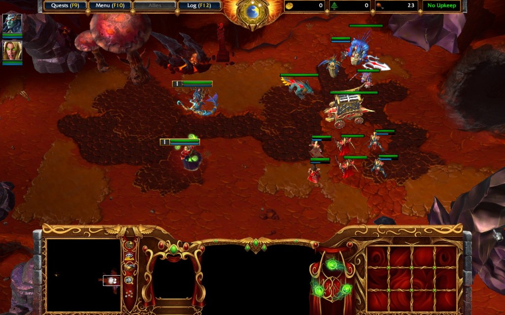 Warcraft 3 Rise of the Blood Elves, Kael'Thas and Lady Vashj arrive back in Outland with a wounded Illidan