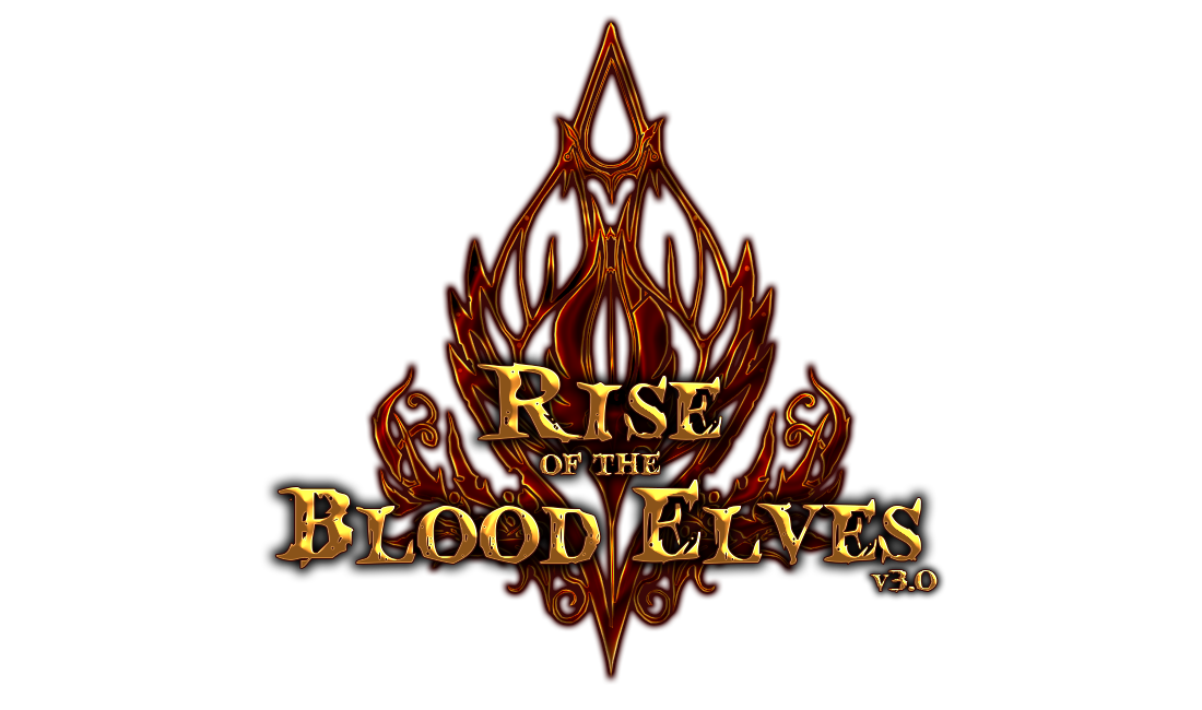 Warcraft 3 Rise of the Blood Elves fan made campaign main logo
