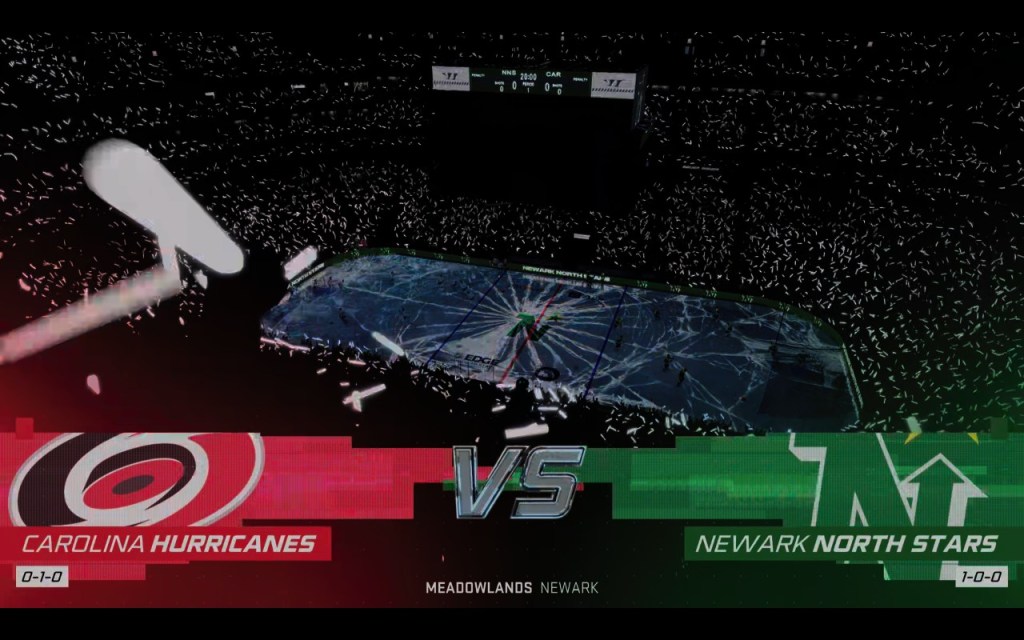NHL 25 for PlayStation 5. Carolina Hurricanes vs Newark North Stars in the playoffs