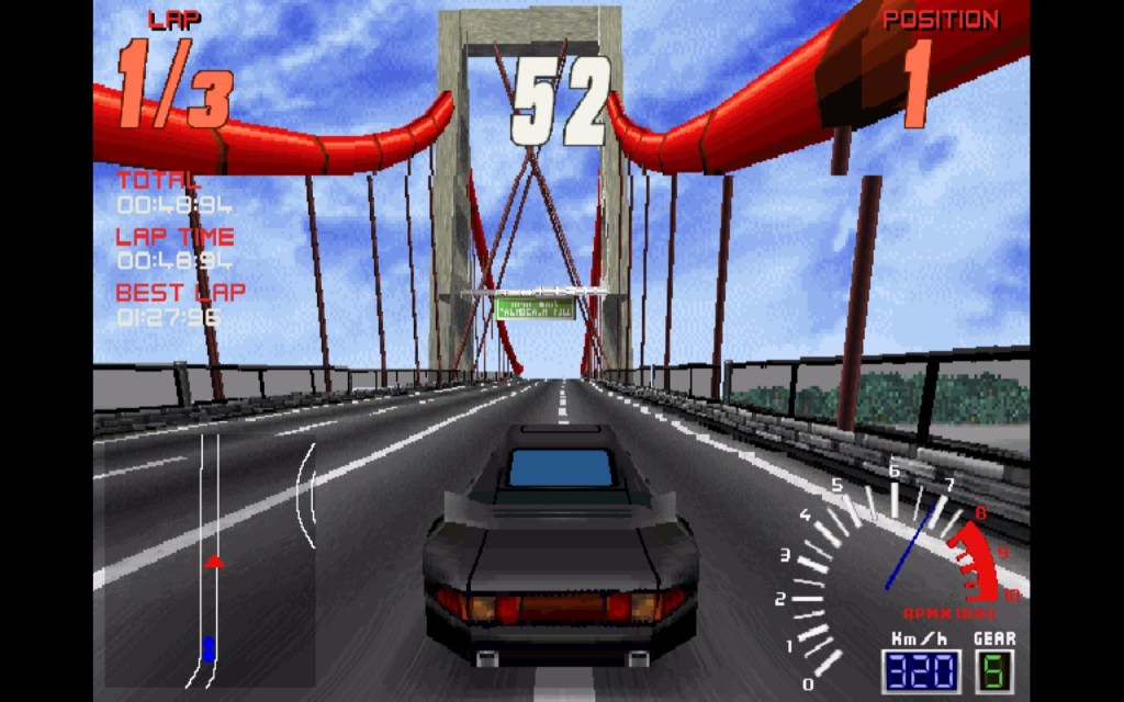 Screamer for MS-DOS crossing a bridge