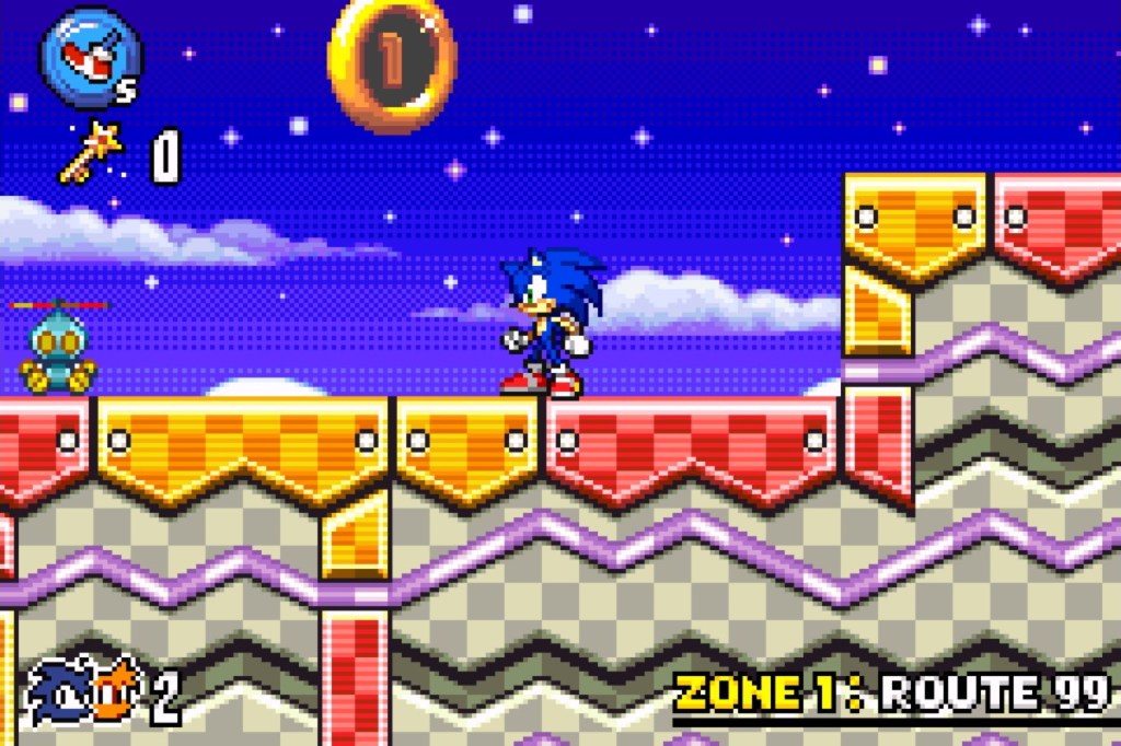 Sonic Advance 3 stage hub - Game Boy Advance