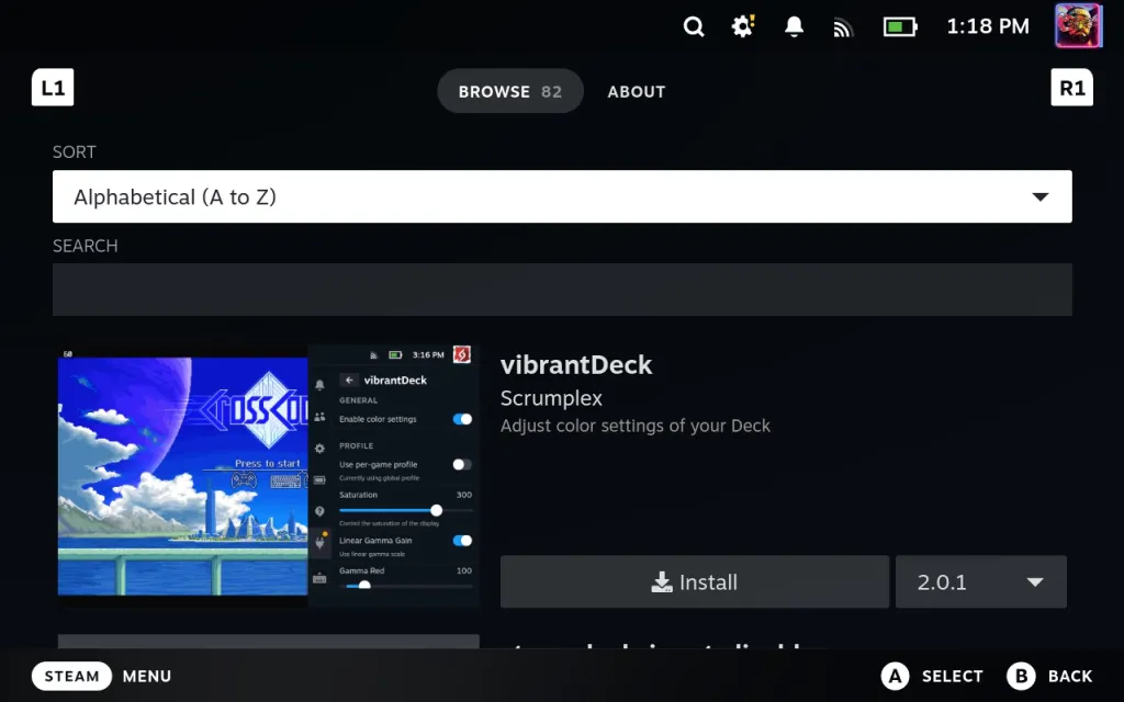 Decky Loader plugin browser