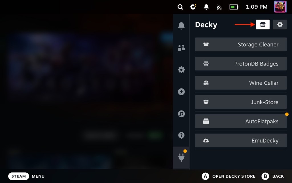 Decky Loader plugin browser