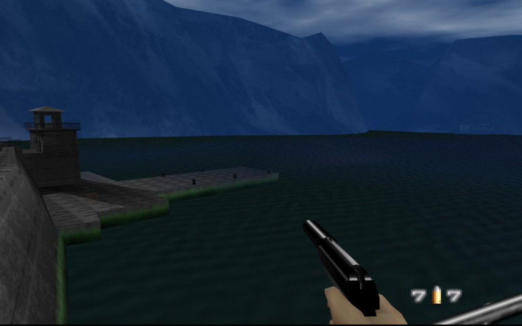 007 GoldenEye Dam blocky mountains