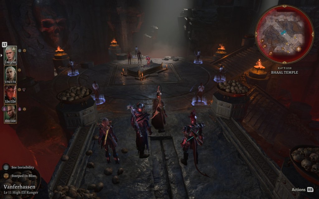 Baldur's Gate 3 Temple of Bhaal with Orin the Red