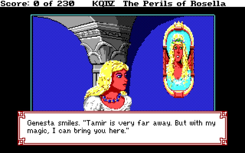 King's Quest 4 Magic Mirror with Genesta